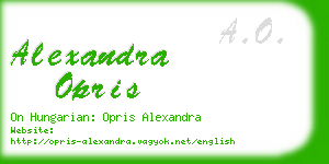 alexandra opris business card